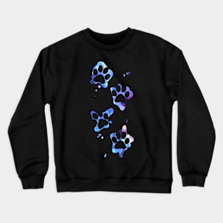 Galaxy Splat Paws Crewneck Sweatshirt